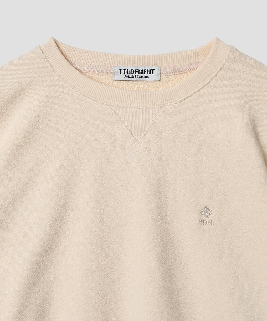 TTUDEMENT Clover Boucle Sweatshirt Ivory