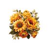 Golden Sunflower Wall Stickers Peel and Stick Removable Decoration for Home Kitchen Bathroom Cabinet Refrigerator Wardrobe DIY Decor