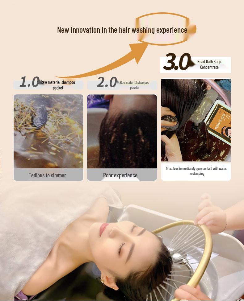 Cypress Leaf Herbal Shampoo: Dandruff Removal & Hair Nourishing Therapy with He Shou Wu Essence, Concentrated Formula.