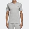 adidas T Shirts Men's Medium Heather Gray/Black Crew Neck Moderate Straight Fit DU0382