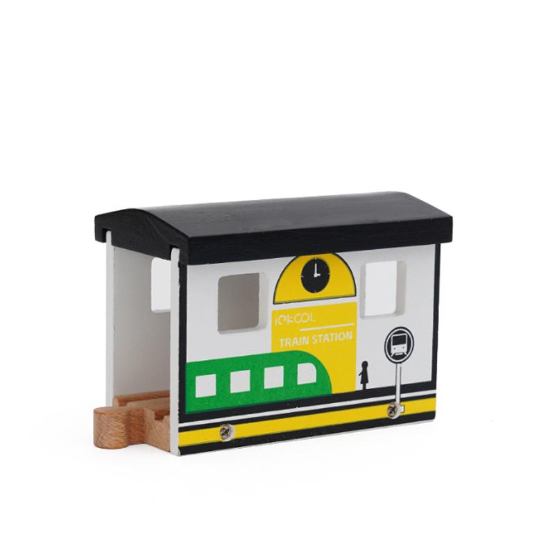 Wooden Track Magnetic Train Toy Wooden Track Scene Accessories Mountain Cave Tunnel Beech Wood Track Children's Toy