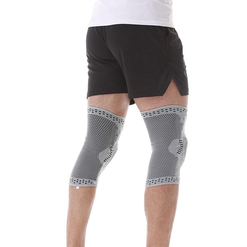 Professional Knee Support with Spring Stabilizer Compression Knee Brace for Sports Gym Use Comprehensive Protection Joint Relief S темно серый