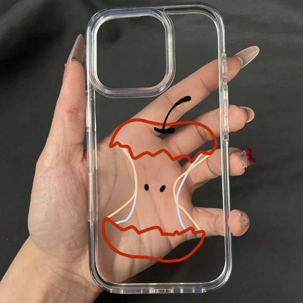 The lines are big for Apple, suitable for iPhone17Pro acrylic mobile phone case, Apple 14 transparent 15/13 large hole 16. Apple 11