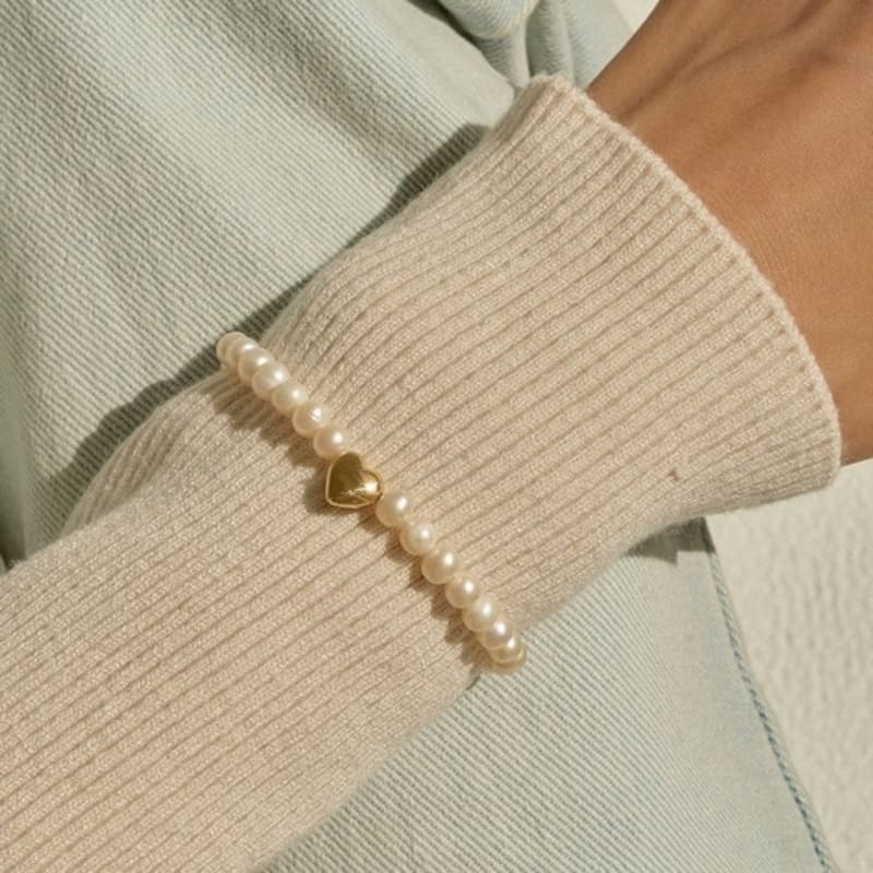 Beroe [silver925] Heart Pearl Bracelet