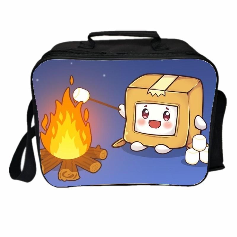 Lankybox Insulated Lunch Box Bag For Kids With Large Capacity And Adjustable Strap For Outdoor Fun