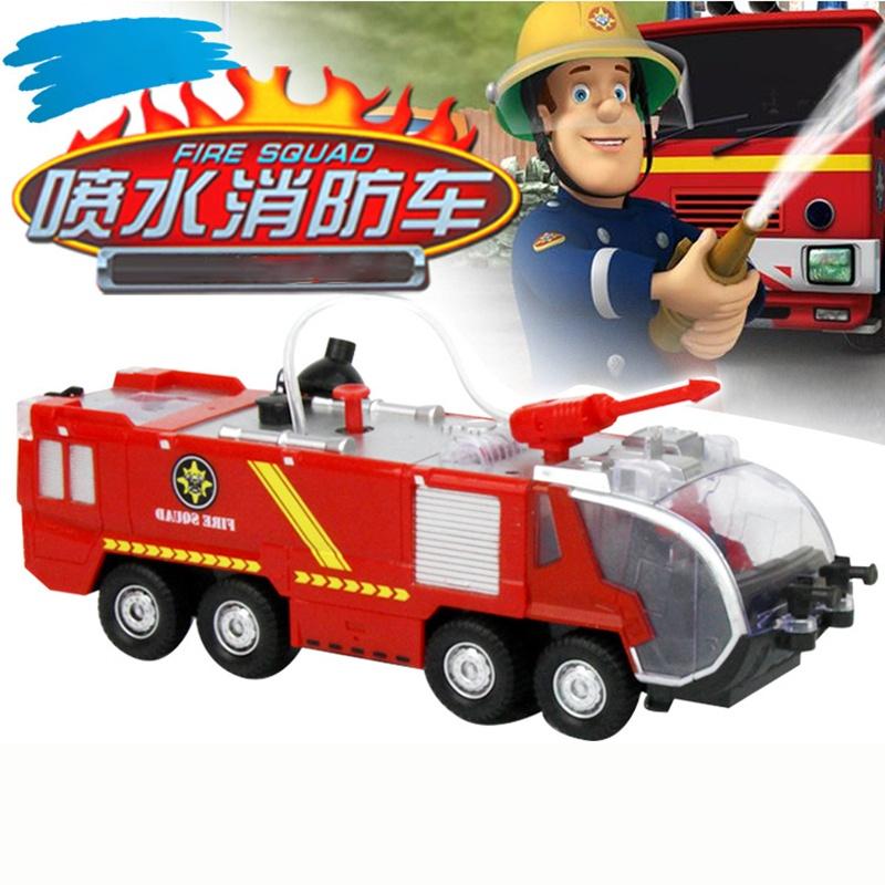 Fire Truck Rescue Fighters Vehicle With Lights Sounds And Water Pump For Kids**