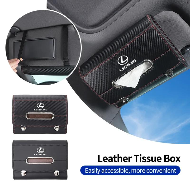 Car Seatback Tissue Holder Box Paper Towel Pouch Napkin Bag For Lexus UX250h RX450h CT200h RX400h NX300h RX350 RX300 GX470 IS350MI8