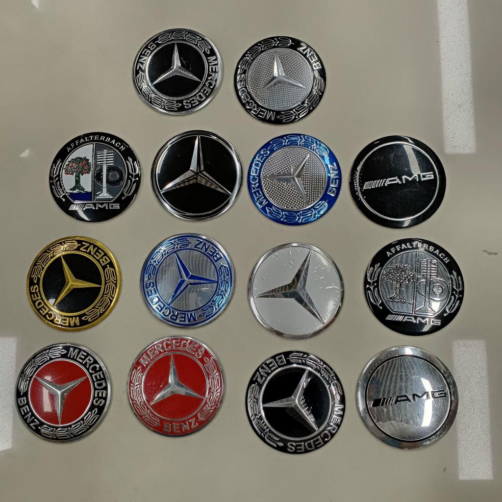 HOT-56mm 60mm 65mm 75mm Car Wheel Center Hub Cap Emblem Sticker Mercedes Benz W204 W205 W212 W213 W221 W177 W246 GLA GLC CLA A ON2