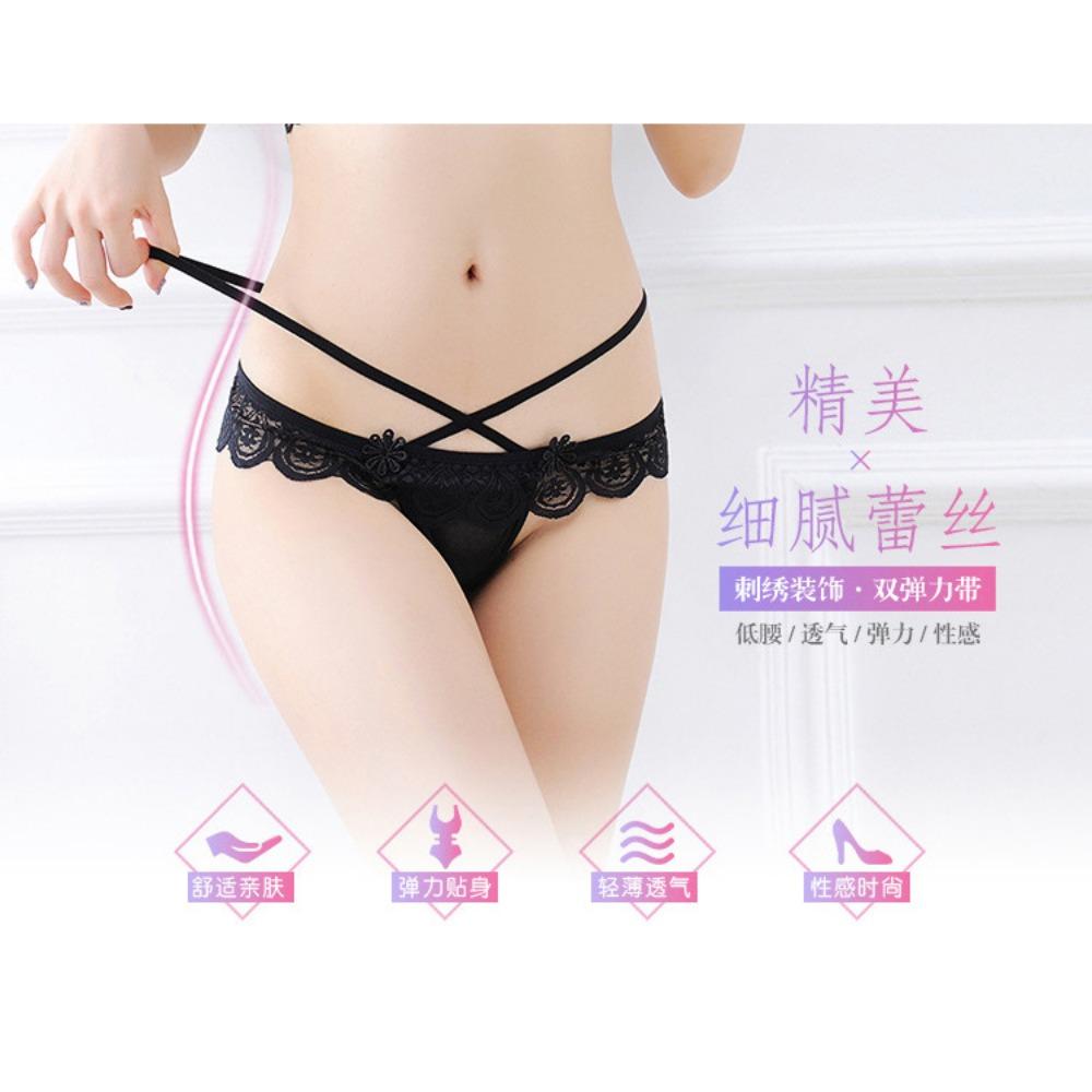 Sexy Panties Ladies Seduction Lace Stretch Transparent Bundle with Thong T-pants Sexy Lingerie 2152