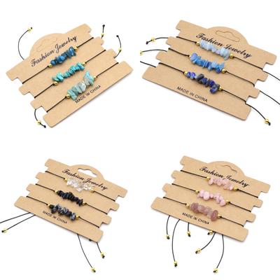 1 pulsera de cuentas de cristal curativas, pulseras elásticas de cuerda de mano de grava de piedra natural para hombres y mujeres, regalos de joyería de longitud 15-20 cm