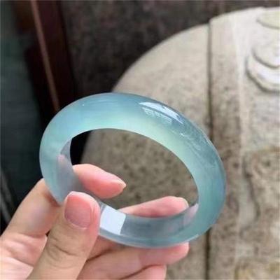 Natural Jade Bracelet Fashionable and Simple Blue Women's Jade Bracelet