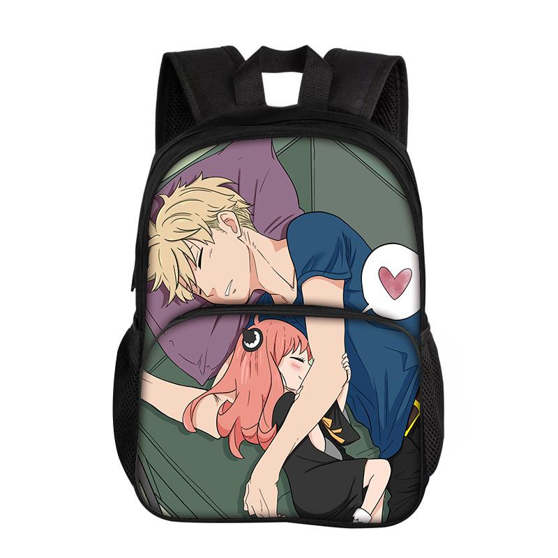 SPY×FAMILY Round Front Bag Backpack Versatile Fashion Trend Cartoon Boy and Girl School Birthday Best Gift
