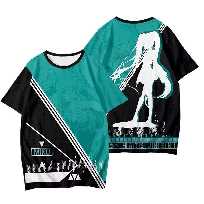 Cappelli Estivi 2026 Hatsune Miku Abbigliamento Periferico Pain Stampa 3D Manica Corta Asciugatura Rapida Traspirante Comfort T-shirt Genitore Figlio