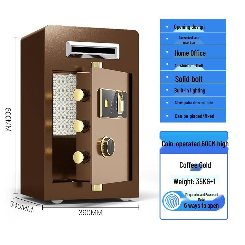 Коммерческий полностью стальной ящик для хранения монет с кодовым замком