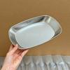 Rectangular dessert plate Steamed fish dish Cake plate Exquisite tray salad bowl Bento Baking tray 304 stainless steel plate
