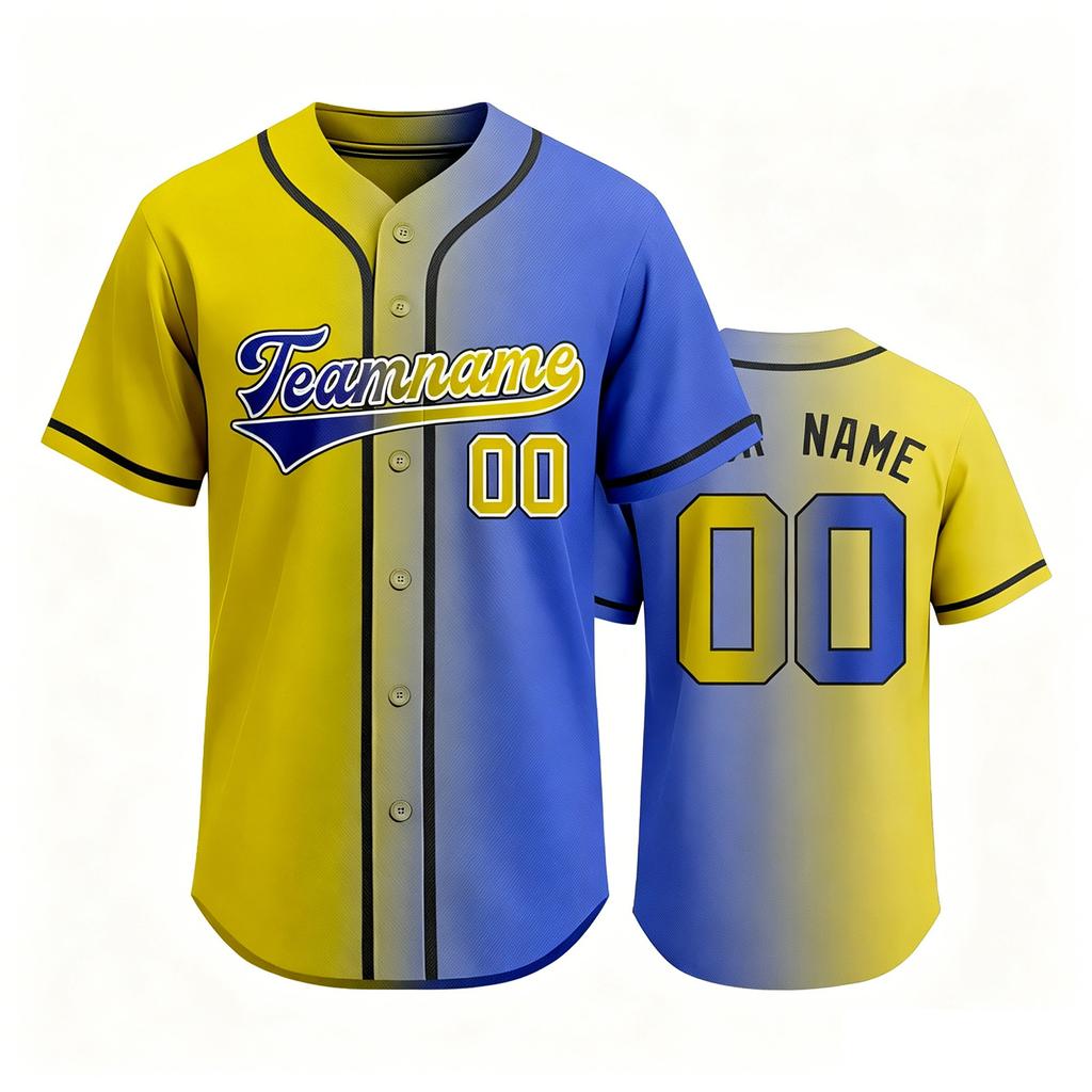Customizable Baseball Jersey for Men and Women Button Down Front Short Sleeve Sports Shirt Team Name and Number Print Available