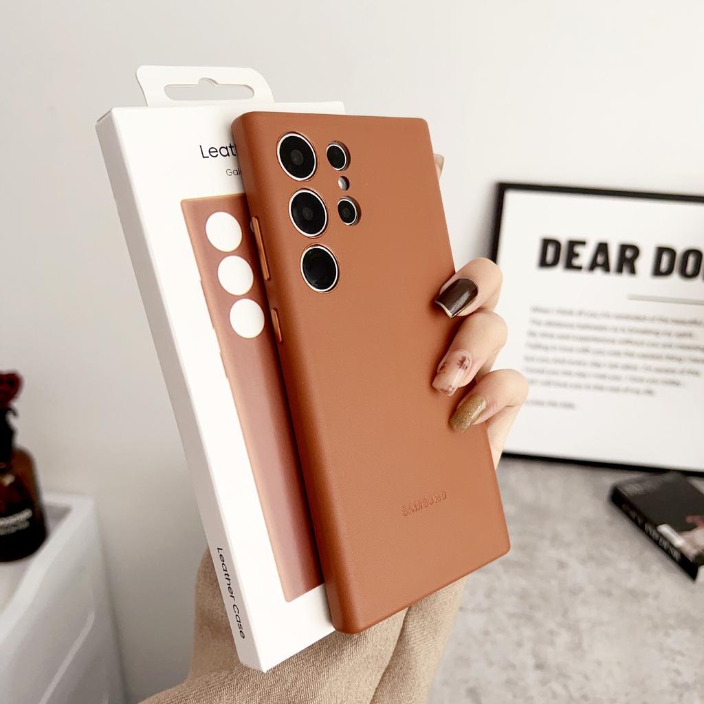 Suitable for Samsung S24ultra Mobile Phone Case Official Website Same S22 Leather Protective Case S23 Full Inclusive Ultra Thin Anti Fall Case