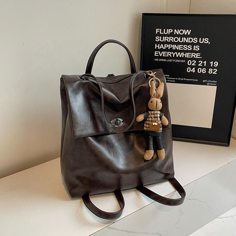 

Новая женская сумка, студенческая сумка на два плеча в стиле ретро. кофейный