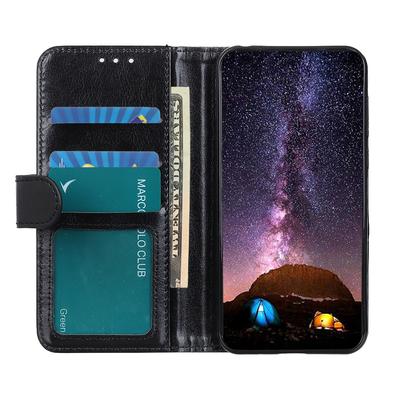 For Google Pixel 7a Wallet Stand Phone Leather Case Crazy Horse Texture Smartphone Cover