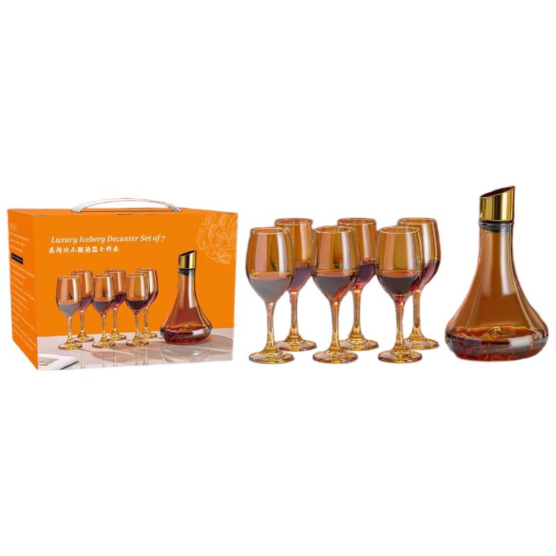 Подарочный набор из 7 предметов «Легкая роскошь»: декантер и бокалы