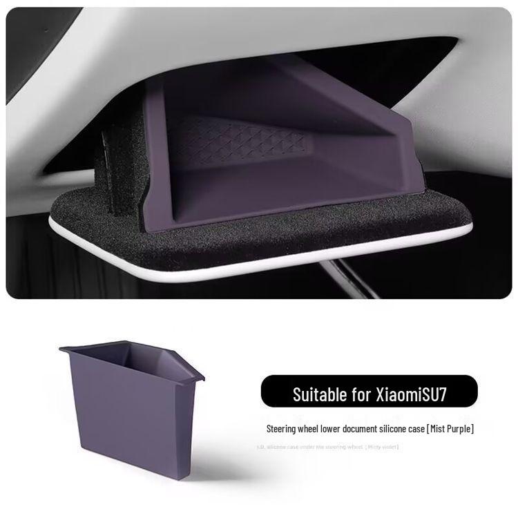 

Under-Seat Storage Box for Xiaomi SU7: Car Interior Accessory for Documents & Items Storage Box Under Steering Wheel