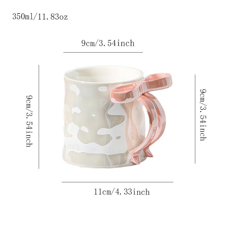 

Ceramic cup Water cup Mug CupLarge capacity High-temperature fired Ivory-white porcelain Set Hotel Inn Tea / рожевий
