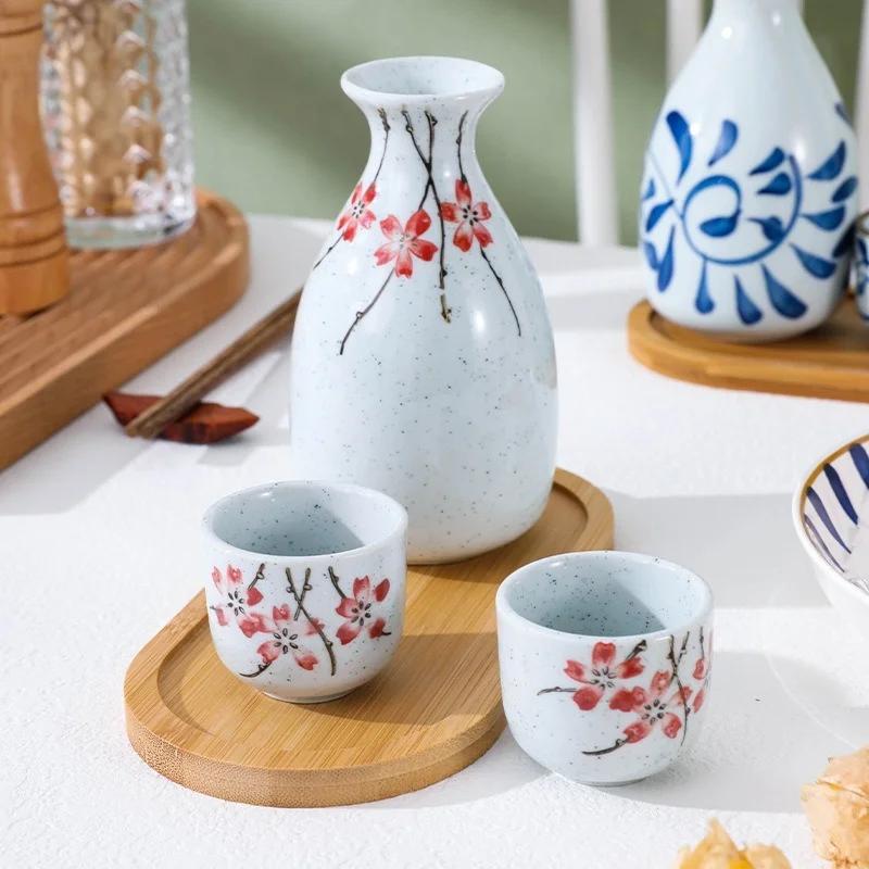 Set Vin Ceramică Argilă Japoneză Oală Sake Cupă Vin Distribuitor Vin de Uz Casnic Articole de Băut Decor Bar Lichior Jup Ceainic Sake
