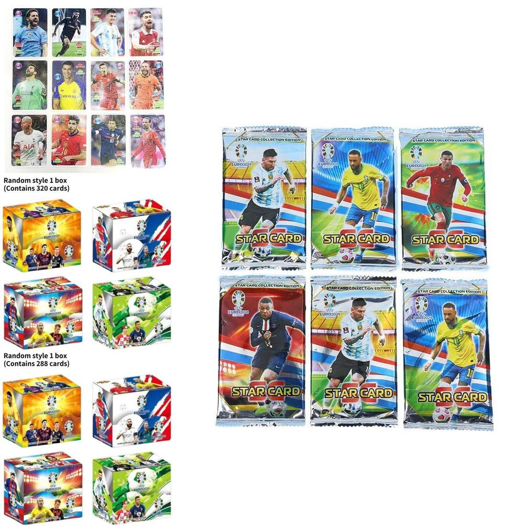 Deluxe Soccer Star Cards European Cup Messi Ronaldo Neymar Collectible Trading Cards