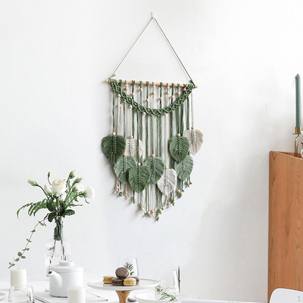 Boho Blad Vägghängning - Konstnärligt Heminredningsstycke