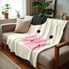 Cow Spot Close Up Face Cartoon Anime Print Flannel Blanket Soft Warm Throw for Kids Bedroom Sofa Christmas Office Car