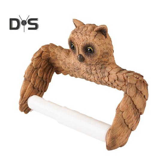 

Держатель для салфеток в виде совы, настенный держатель для туалетной бумаги для ванной комнаты, держатель для рулона туалетной бумаги без сверления, аксессуар для ванной комнаты отеля Owl