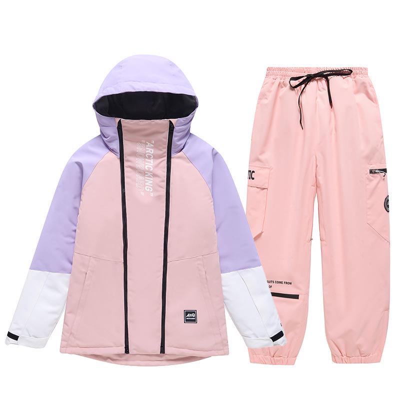 Unisex Winter Ski Suit: Windproof, Water-Repellent Jacket and Pants for Outdoor Snowboarding and Skiing.
