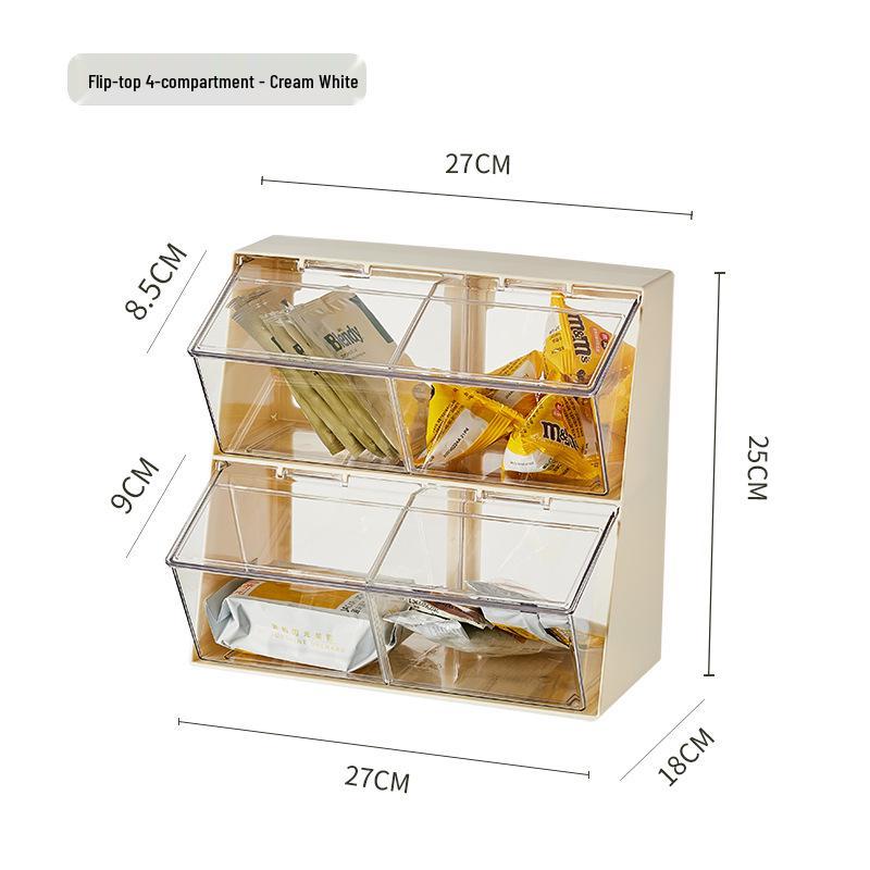 

Прозрачная коробка для хранения чайных пакетиков с откидной крышкой для дома или офиса