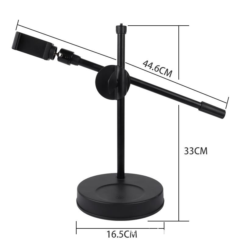 Tabletop Overhead Tripod Stand With Ring Light Mobile Phone Holder And Boom Arm For Nail Art Photography Table Shooting Tripods
