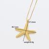 European Ocean Life Starfish & Shell Gold-Plated Clavicle Pendant