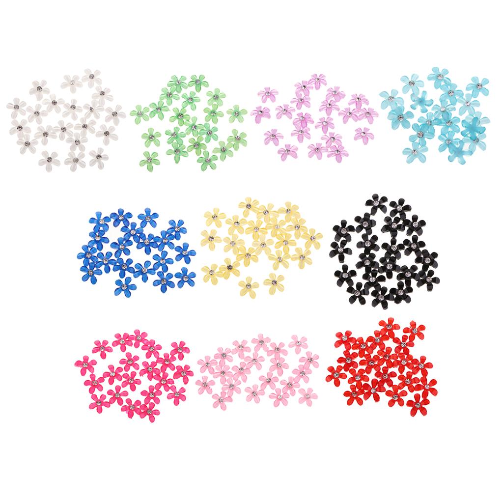Resin Rhinestone Buttons Crystal Applique Decorative Buttons for Clothes Decoration Sewing Ornaments Craft Projects