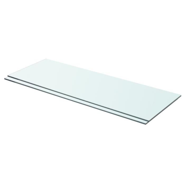 VidaXL Panneaux d'étagère 2 pcs Verre Transparent 70x25 cm