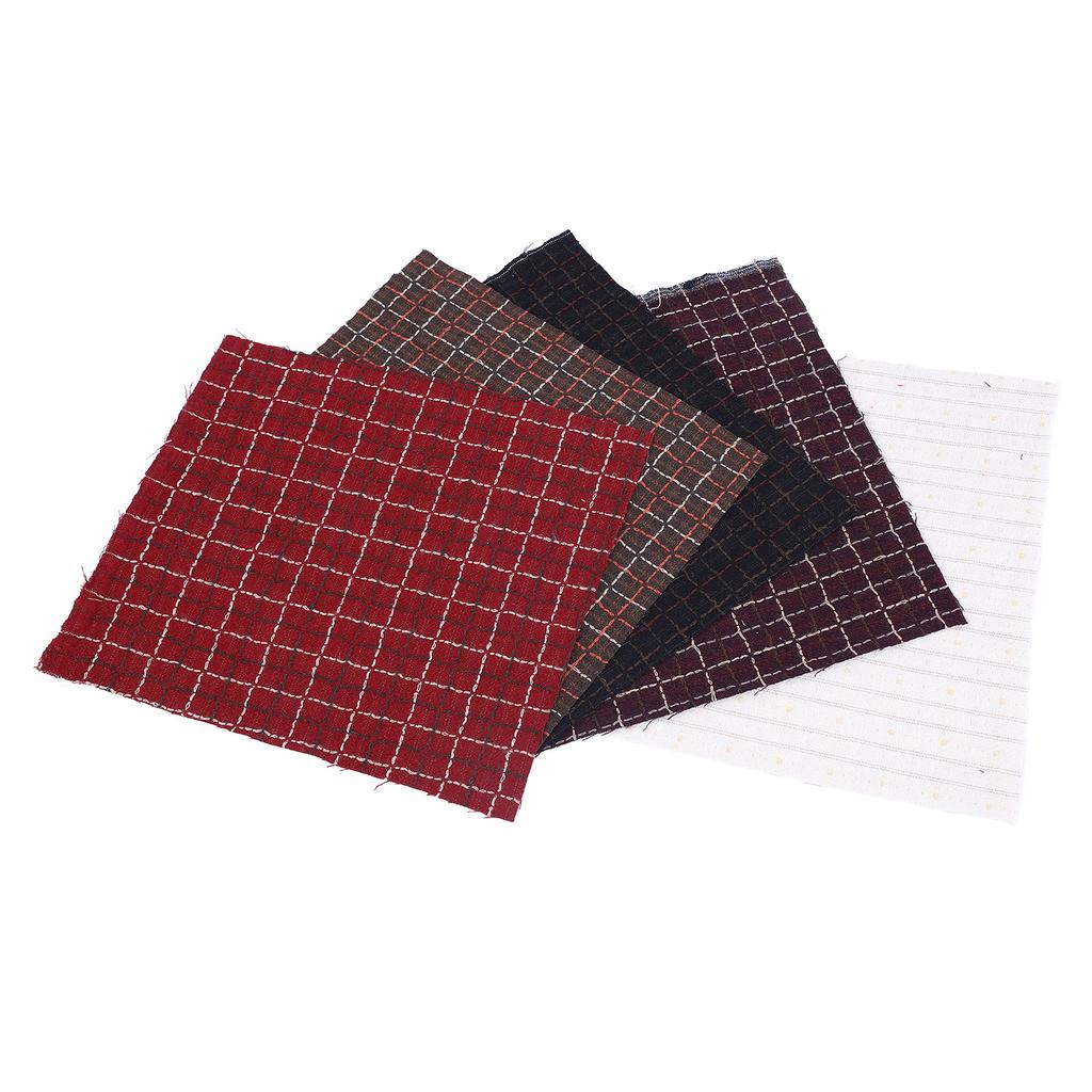5Pcs Cotton Quilting Fabric Jacquard Pattern 7.9in Diameter Soft Breathable Patchwork Fabric for