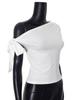 Women's Asymmetrical Off-the-Shoulder Solid Color Summer Top