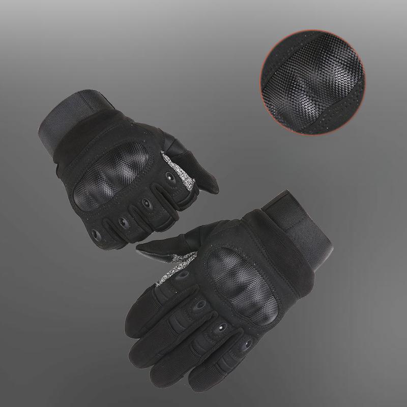 Tactical Gloves Full Finger Touch Screen Carbon Fiber Shell Joint Protection Non Slip Anti Cut Men's Outdoor Fitness Cycling Half Finger Gloves
