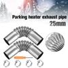 25mm Elbow Pipe Air Diesel Parking Heater Exhaust Pipe Connector w/Clamps For Webasto Diesel Heater S0M2