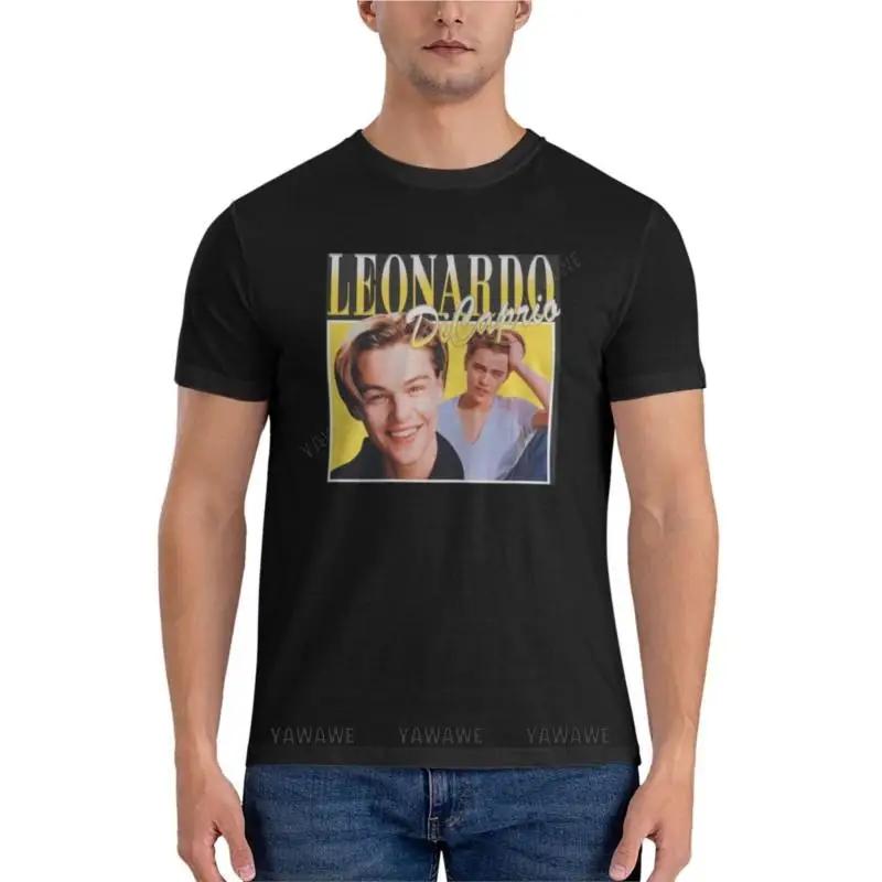 cotton tshirt Leonardo Dicaprio Classic T-Shirt Short sleeve tee big and tall t shirts for tee-shirt for boys