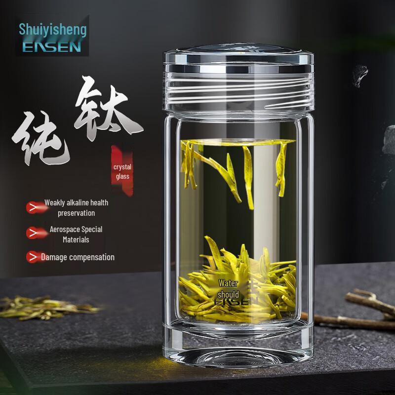 Shui Yisheng Double Wall Glass Tea Tumbler