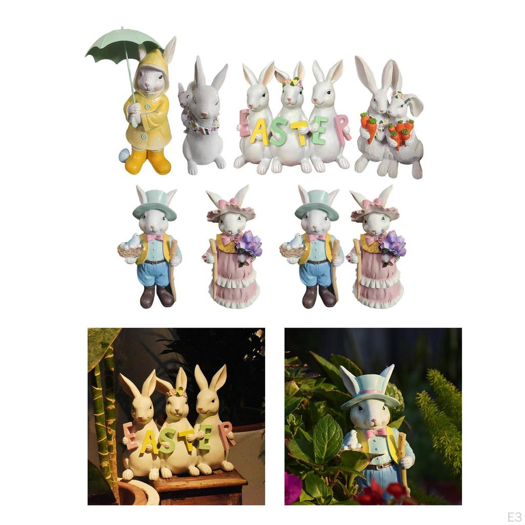 Osterhase Skulptur Foto Requisiten Basteln Figur Größe Garten Kaninchen Statuen für Hof Pastoral