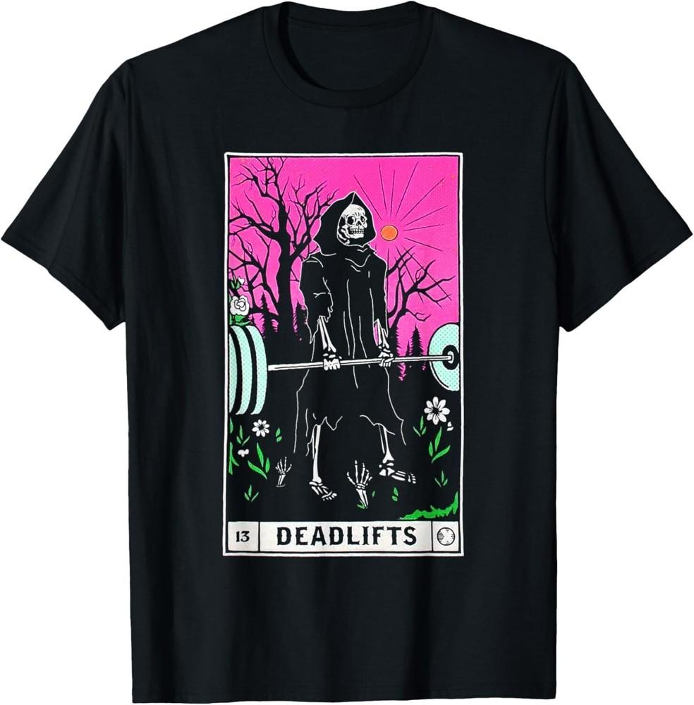 

Funny Tarot Card Deadlifts Gym Workout Occult Reader Black T-Shirt - Classic Fit XL