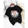 Europäische Größen Süßes Otter-Cartoon-Druck Kinder-T-Shirt, Unisex Sommer Atmungsaktives Kurzarm-Oberteil, Freizeit