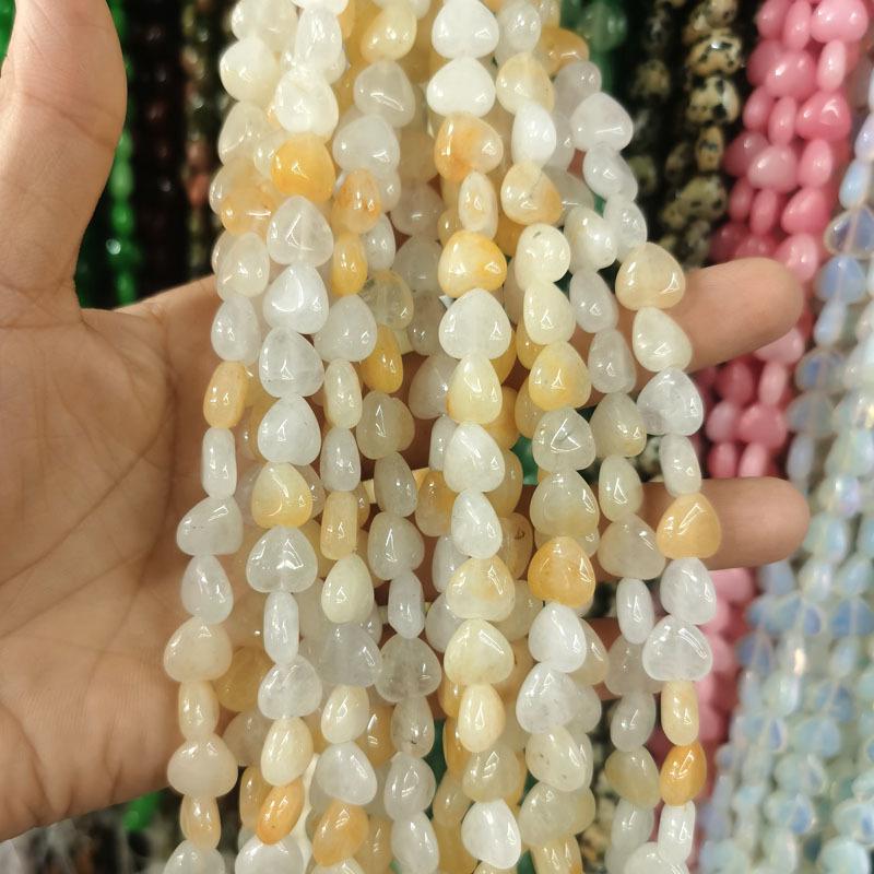 

10mm Turquoise Agate Heart-Shaped Loose Beads for DIY Jewelry 10mm (about 40 pieces)