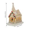 Resin Christmas Glowing Small House Cute Cartoon Table Decorations  New Year Decoration