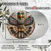 Retro Metal Tin Sign Native American Totem Pole, Round Wall Art Decor, Waterproof Outdoor Plaque, Pre-Drilled 4 Holes