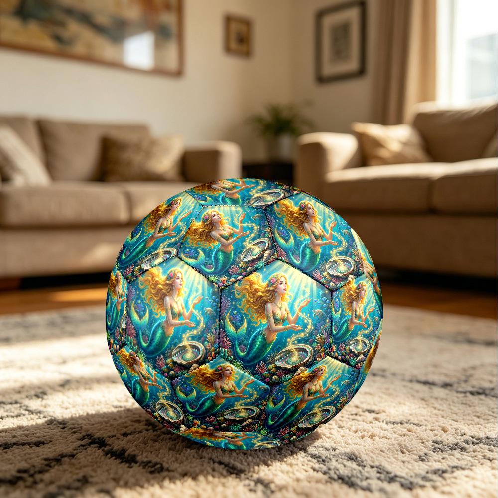 1pc Mermaids Undersea Magic Durable Size 5 Soccer Ball Professional Match Training Football Indoor &Outdoor Sports Ball P60131